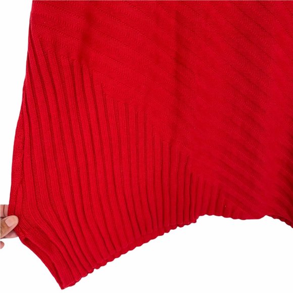 Charter Club Mixed-Stitch Mock-Neck Sweater Ravishing Red Size XL - E19 - Picture 5 of 11